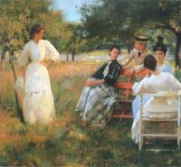 Tarbell, Edmund Charles - In the Orchard